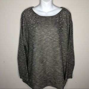AGB Woman 2X Pearl and Rhinestone sweater